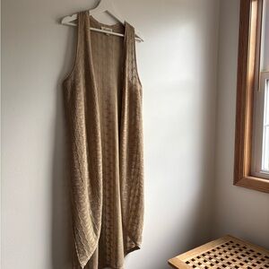 Tan Knit Cardigan/Cover-up